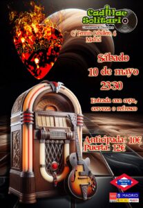 Cadillac Solitario Madrid, Reservado para cumpleaños Madrid, Cumpleaños con concierto Madrid, Celebrar cumpleaños Madrid, Local para cumpleaños Madrid