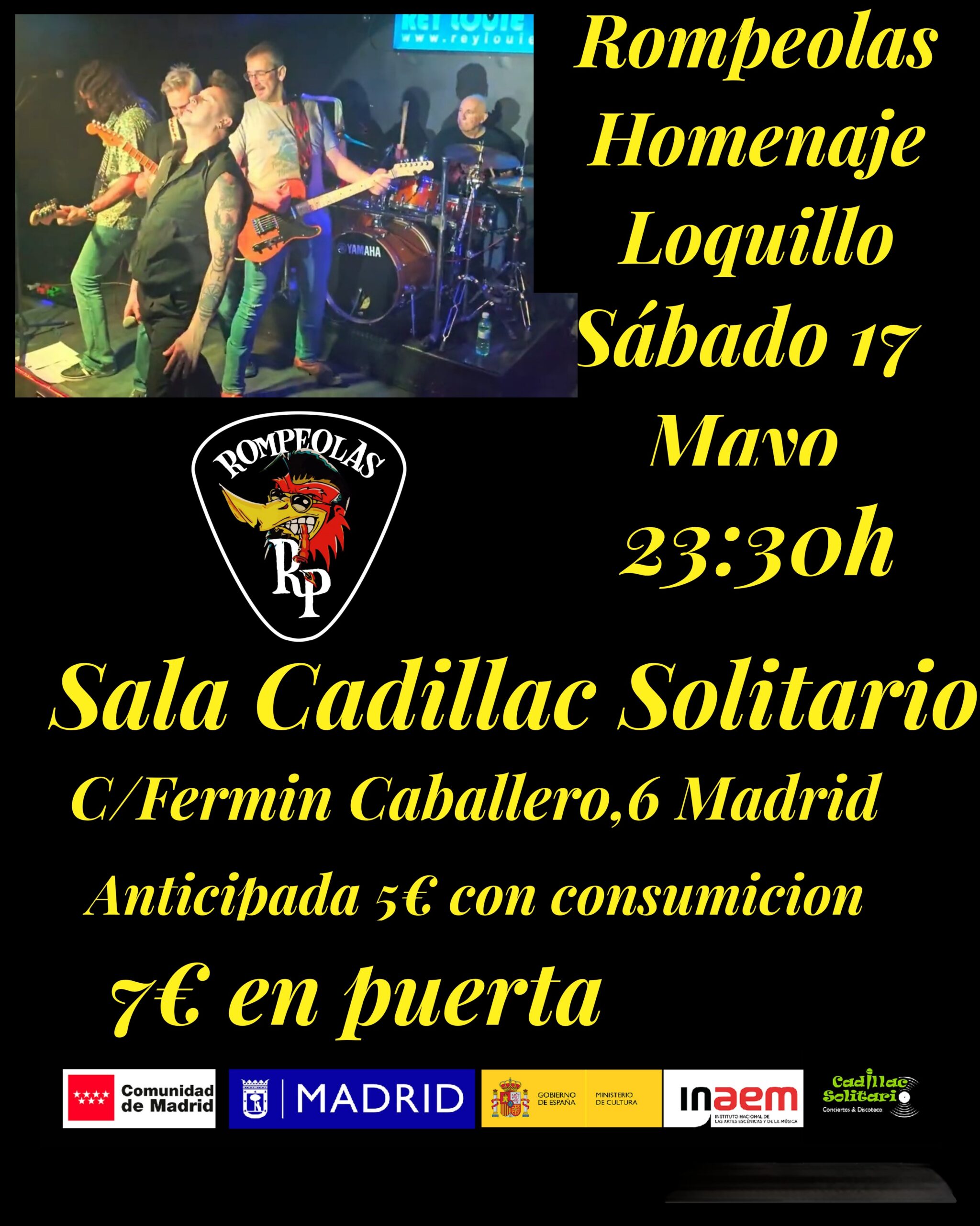 Cadillac Solitario Madrid, Reservado para cumpleaños Madrid, Cumpleaños con concierto Madrid, Celebrar cumpleaños Madrid, Local para cumpleaños Madrid