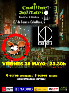 Cadillac Solitario Madrid, Reservado para cumpleaños Madrid, Cumpleaños con concierto Madrid, Celebrar cumpleaños Madrid, Local para cumpleaños Madrid