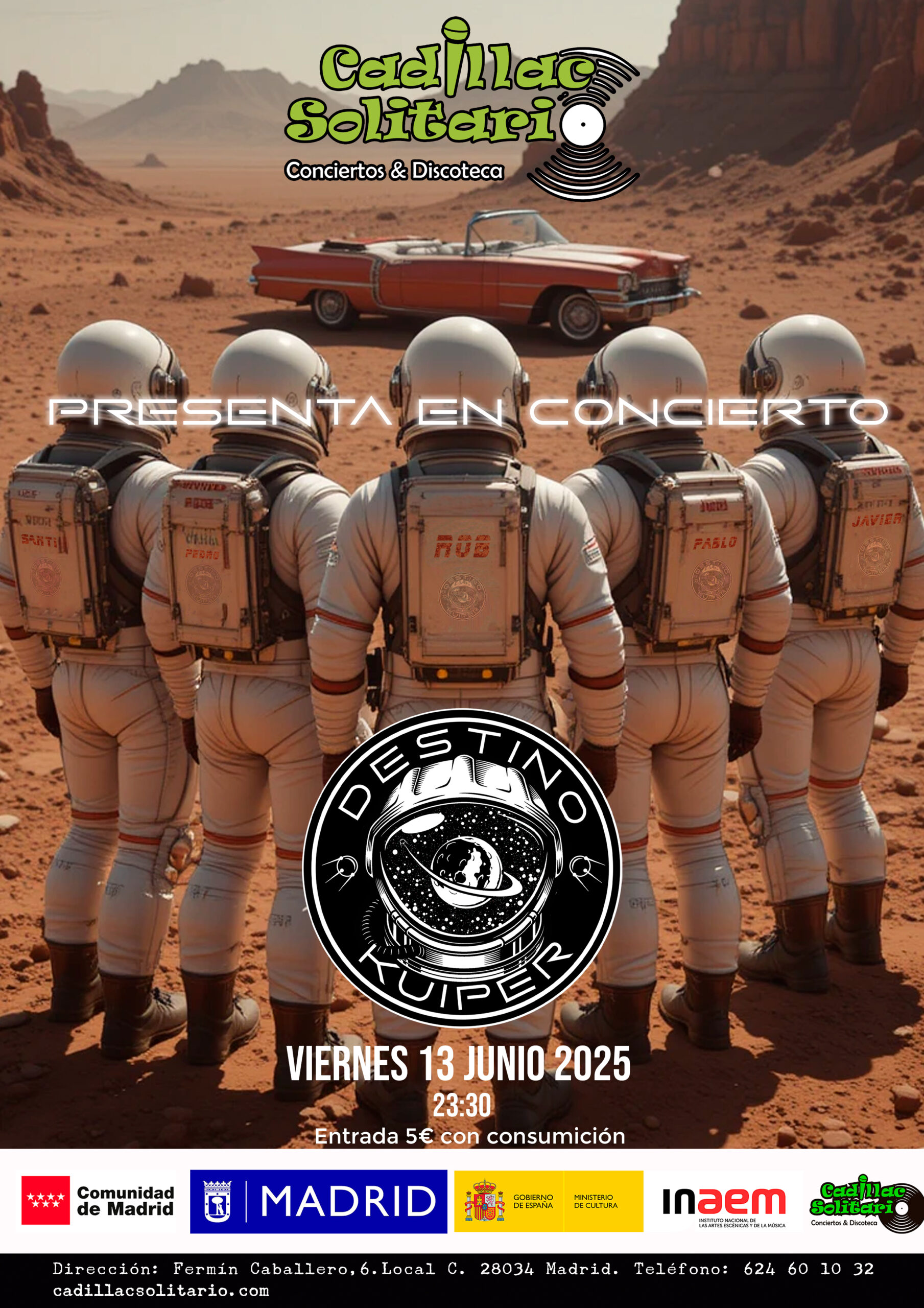 Cadillac Solitario Madrid, Reservado para cumpleaños Madrid, Cumpleaños con concierto Madrid, Celebrar cumpleaños Madrid, Local para cumpleaños Madrid
