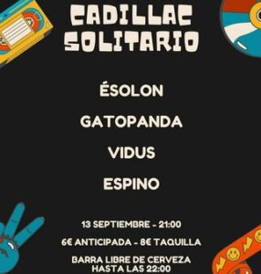 Cadillac Solitario Madrid, Reservado para cumpleaños Madrid, Cumpleaños con concierto Madrid, Celebrar cumpleaños Madrid, Local para cumpleaños Madrid