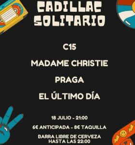 Cadillac Solitario Madrid, Reservado para cumpleaños Madrid, Cumpleaños con concierto Madrid, Celebrar cumpleaños Madrid, Local para cumpleaños Madrid