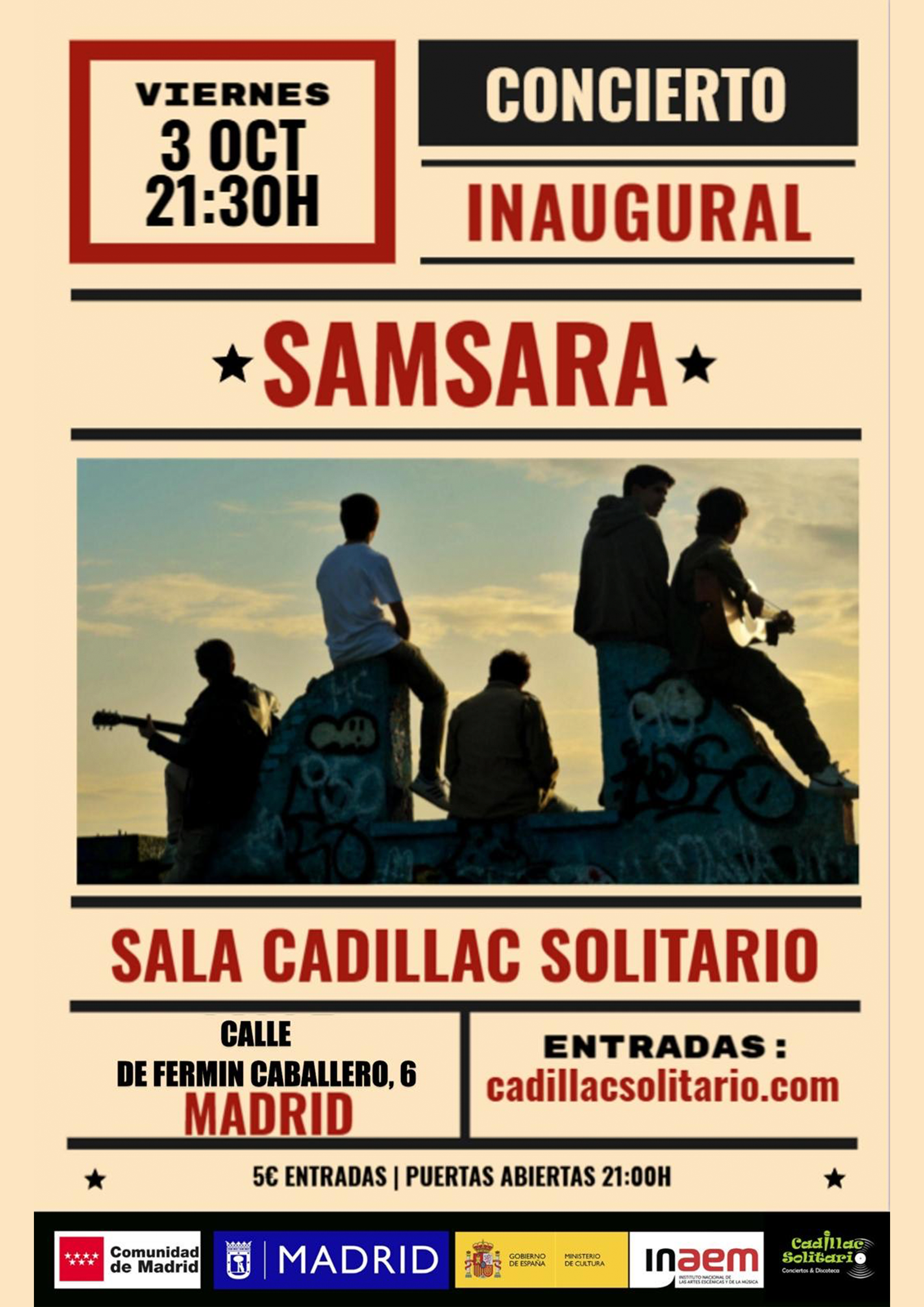 Cadillac Solitario Madrid, Reservado para cumpleaños Madrid, Cumpleaños con concierto Madrid, Celebrar cumpleaños Madrid, Local para cumpleaños Madrid