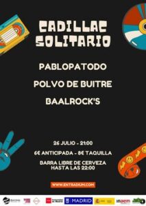 Cadillac Solitario Madrid, Reservado para cumpleaños Madrid, Cumpleaños con concierto Madrid, Celebrar cumpleaños Madrid, Local para cumpleaños Madrid