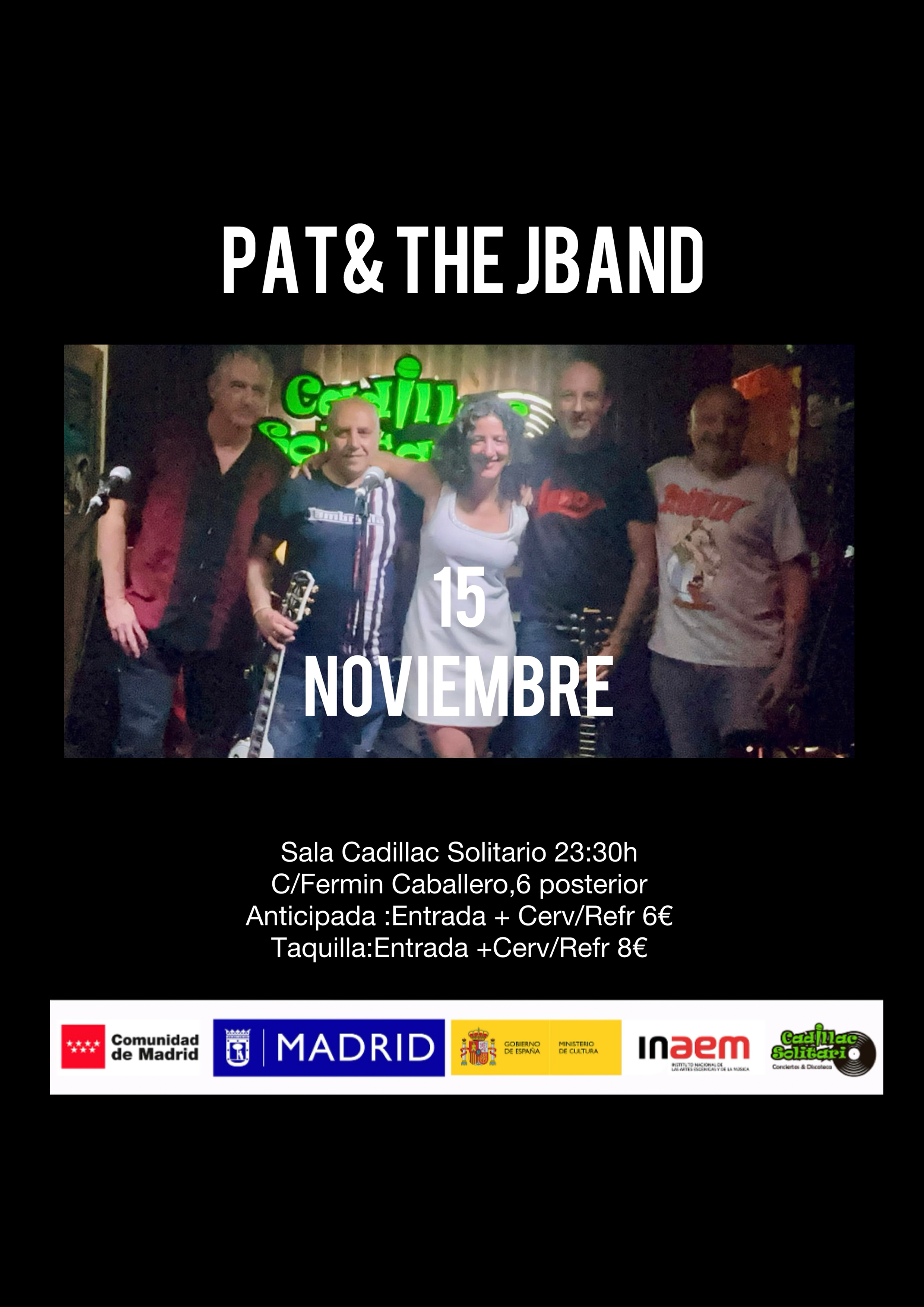 Cadillac Solitario Madrid, Reservado para cumpleaños Madrid, Cumpleaños con concierto Madrid, Celebrar cumpleaños Madrid, Local para cumpleaños Madrid
