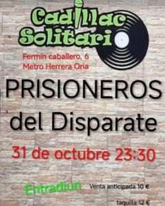 Cadillac Solitario Madrid, Reservado para cumpleaños Madrid, Cumpleaños con concierto Madrid, Celebrar cumpleaños Madrid, Local para cumpleaños Madrid