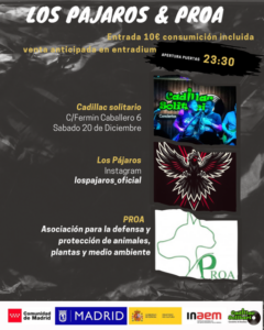 Cadillac Solitario Madrid, Reservado para cumpleaños Madrid, Cumpleaños con concierto Madrid, Celebrar cumpleaños Madrid, Local para cumpleaños Madrid