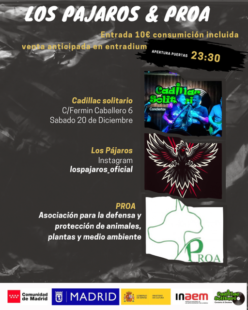 Cadillac Solitario Madrid, Reservado para cumpleaños Madrid, Cumpleaños con concierto Madrid, Celebrar cumpleaños Madrid, Local para cumpleaños Madrid