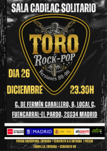 Cadillac Solitario Madrid, Reservado para cumpleaños Madrid, Cumpleaños con concierto Madrid, Celebrar cumpleaños Madrid, Local para cumpleaños Madrid