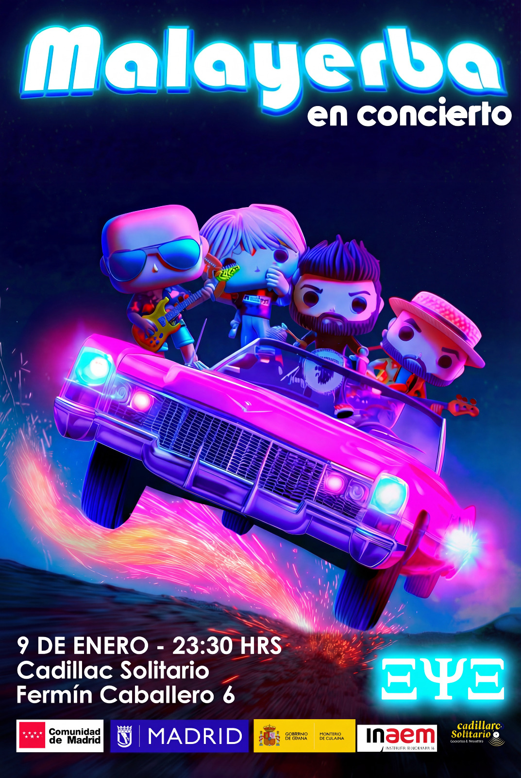 Cadillac Solitario Madrid, Reservado para cumpleaños Madrid, Cumpleaños con concierto Madrid, Celebrar cumpleaños Madrid, Local para cumpleaños Madrid