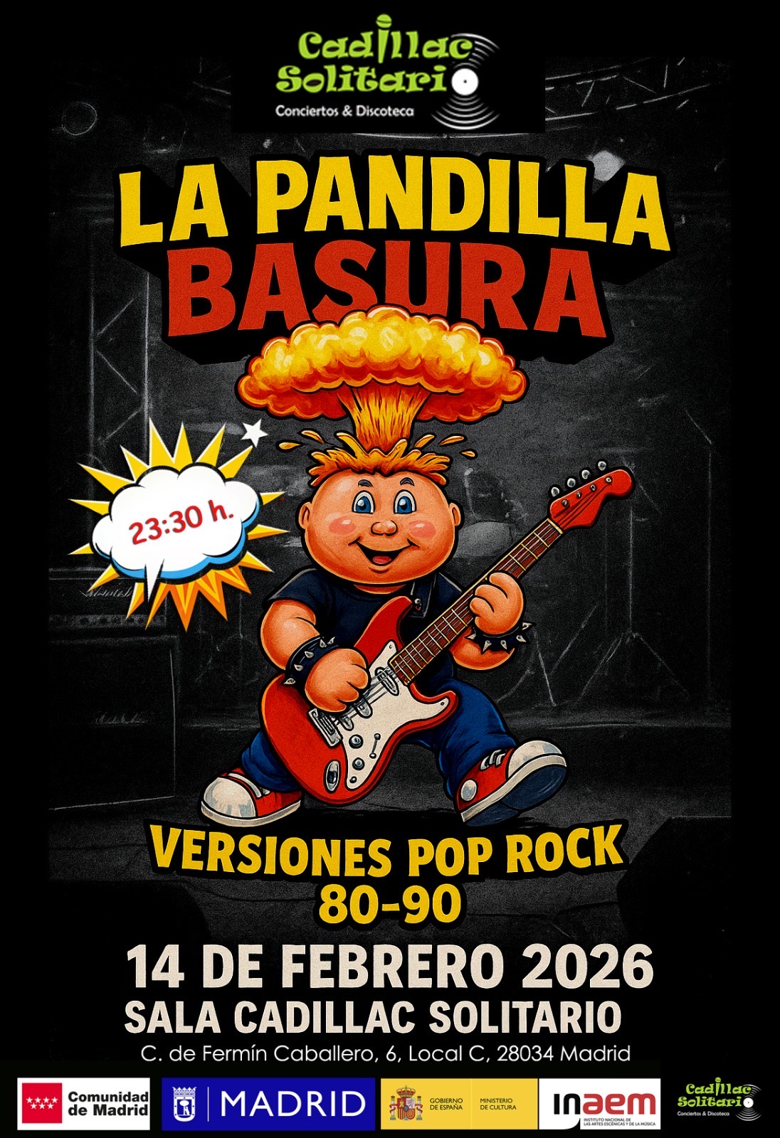 Cadillac Solitario Madrid, Reservado para cumpleaños Madrid, Cumpleaños con concierto Madrid, Celebrar cumpleaños Madrid, Local para cumpleaños Madrid