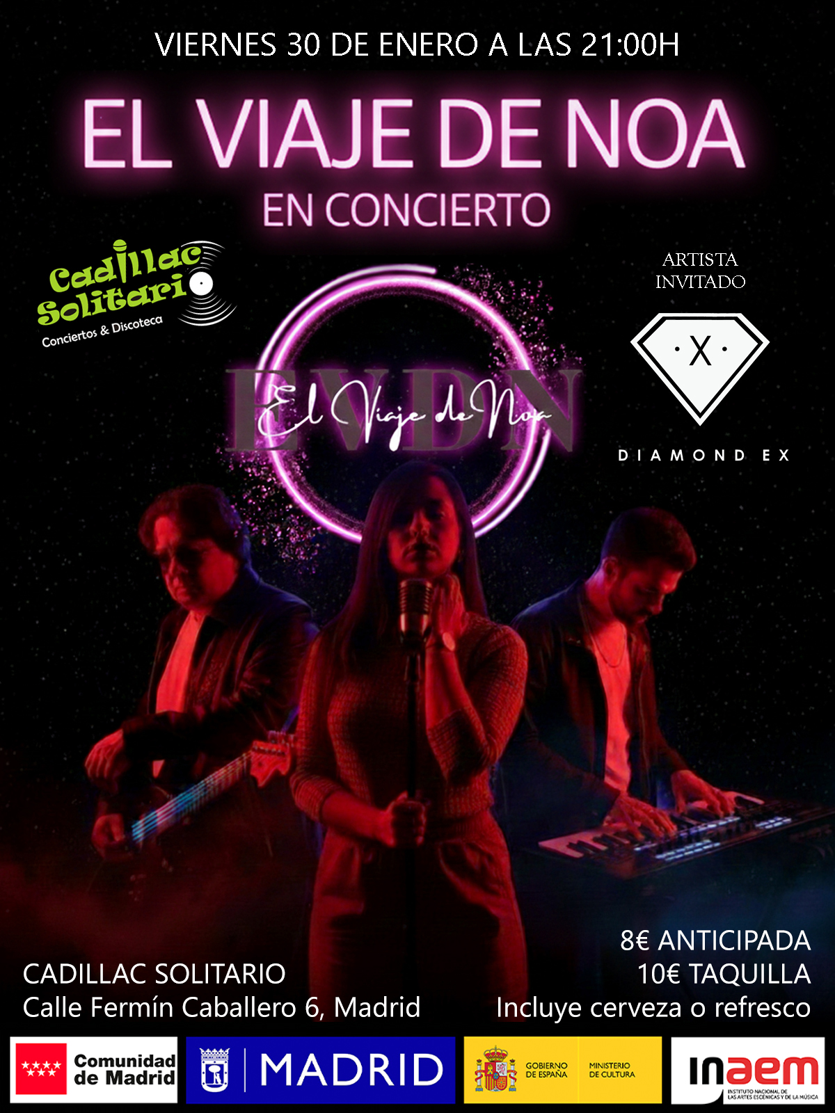 Cadillac Solitario Madrid, Reservado para cumpleaños Madrid, Cumpleaños con concierto Madrid, Celebrar cumpleaños Madrid, Local para cumpleaños Madrid