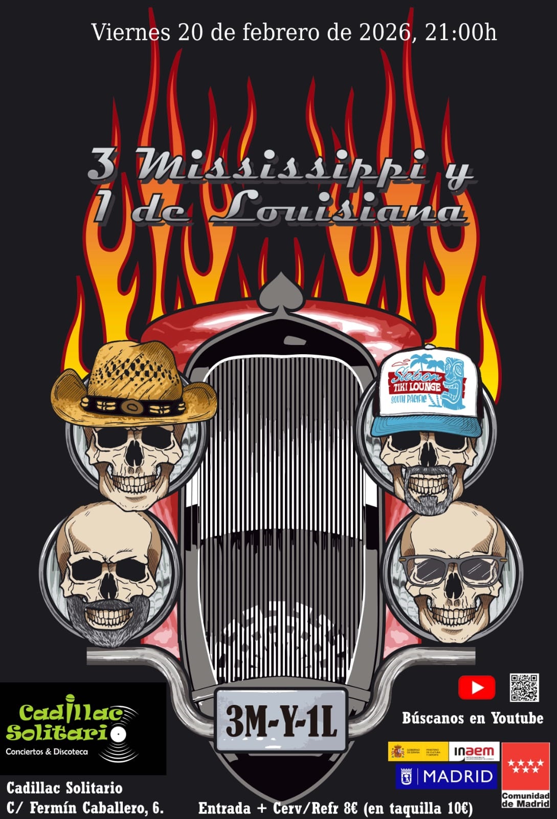 Cadillac Solitario Madrid, Reservado para cumpleaños Madrid, Cumpleaños con concierto Madrid, Celebrar cumpleaños Madrid, Local para cumpleaños Madrid