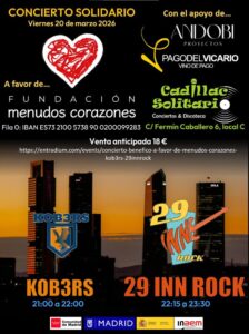 Cadillac Solitario Madrid, Reservado para cumpleaños Madrid, Cumpleaños con concierto Madrid, Celebrar cumpleaños Madrid, Local para cumpleaños Madrid