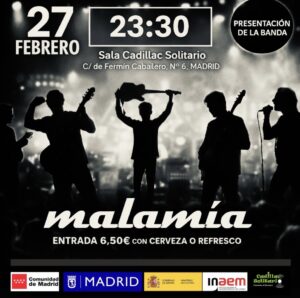 Cadillac Solitario Madrid, Reservado para cumpleaños Madrid, Cumpleaños con concierto Madrid, Celebrar cumpleaños Madrid, Local para cumpleaños Madrid