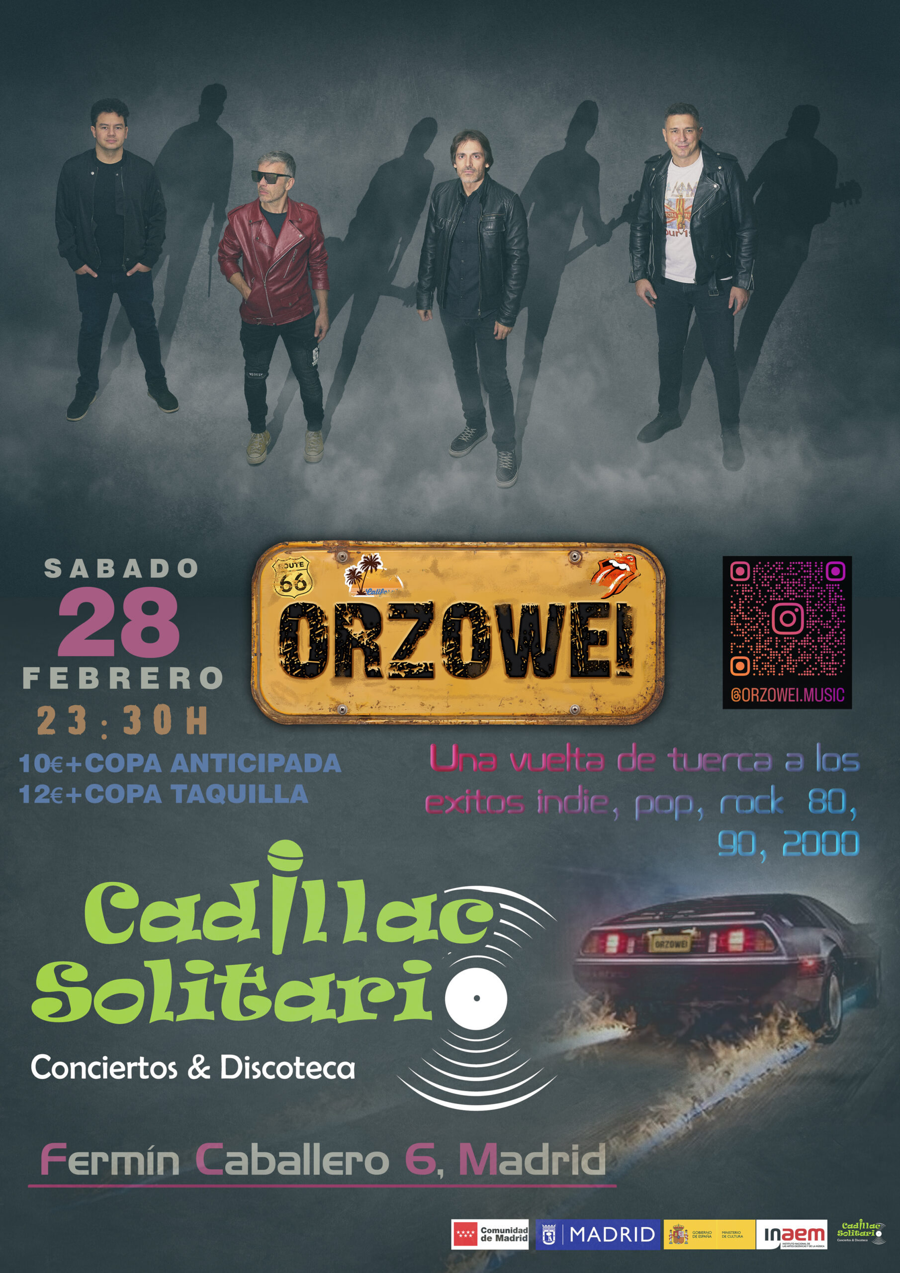 Cadillac Solitario Madrid, Reservado para cumpleaños Madrid, Cumpleaños con concierto Madrid, Celebrar cumpleaños Madrid, Local para cumpleaños Madrid