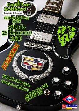 Cadillac Solitario Madrid, Reservado para cumpleaños Madrid, Cumpleaños con concierto Madrid, Celebrar cumpleaños Madrid, Local para cumpleaños Madrid