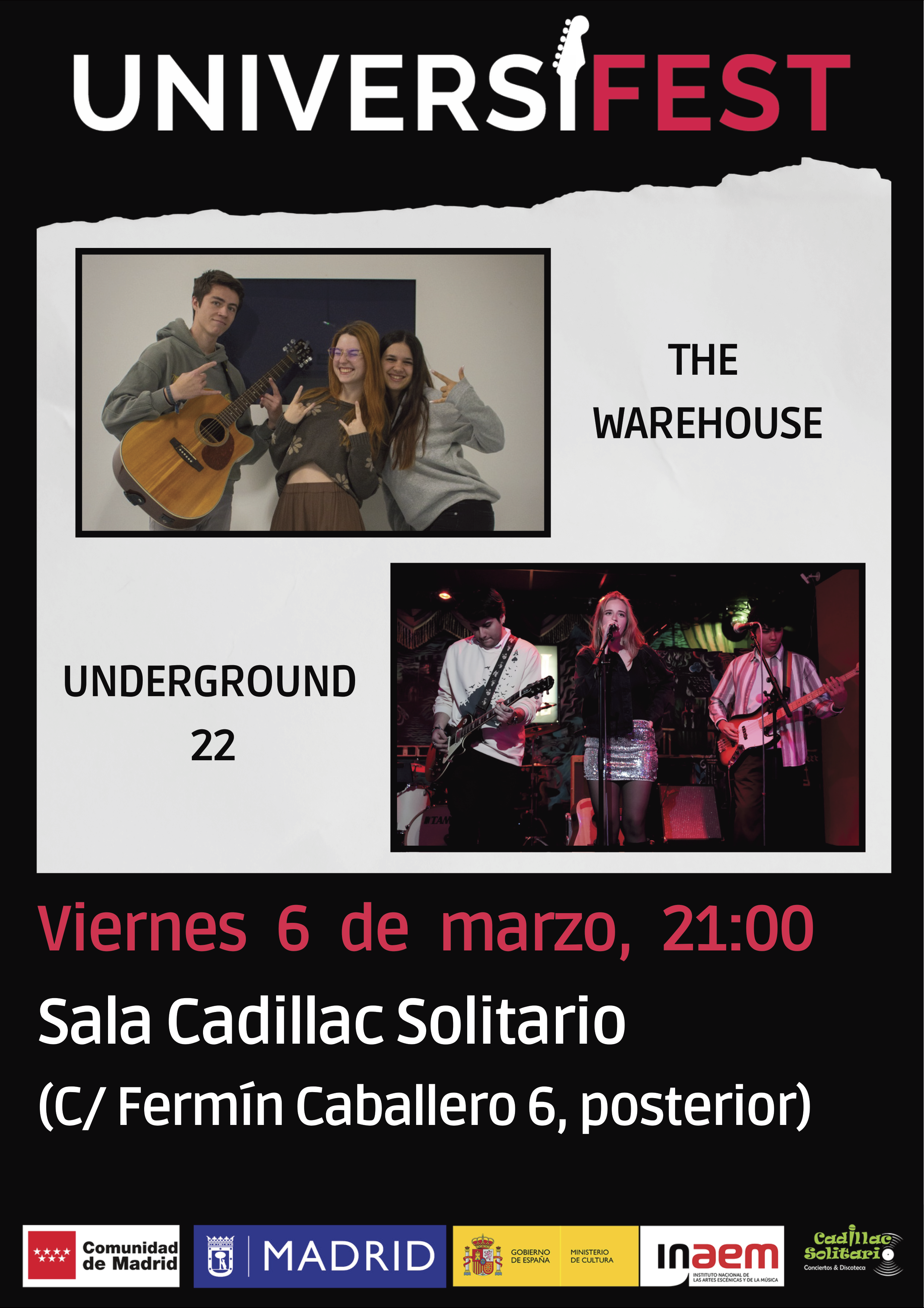 Cadillac Solitario Madrid, Reservado para cumpleaños Madrid, Cumpleaños con concierto Madrid, Celebrar cumpleaños Madrid, Local para cumpleaños Madrid