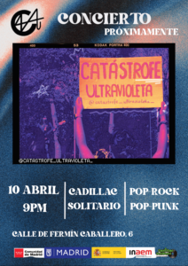 Cadillac Solitario Madrid, Reservado para cumpleaños Madrid, Cumpleaños con concierto Madrid, Celebrar cumpleaños Madrid, Local para cumpleaños Madrid