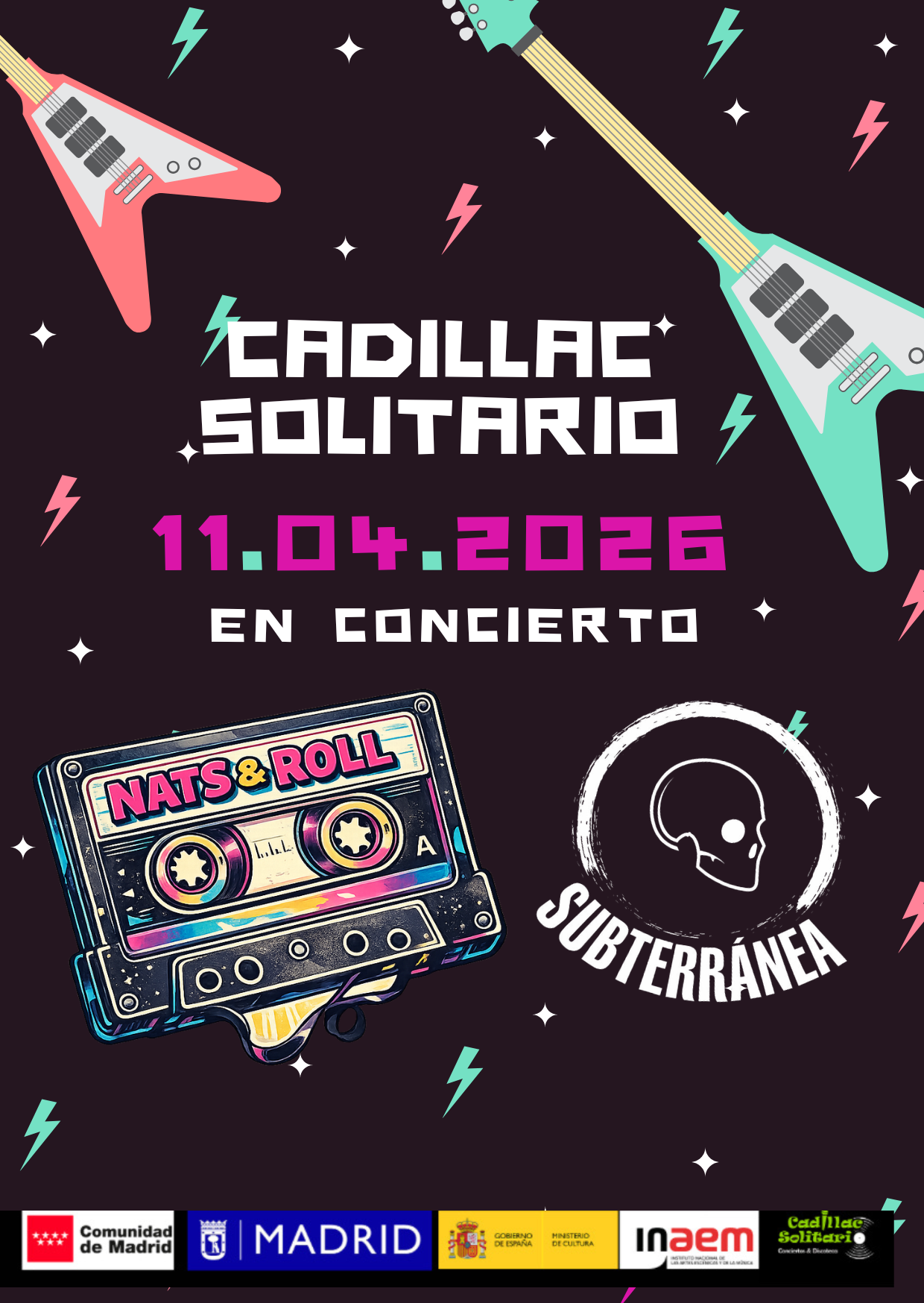 Cadillac Solitario Madrid, Reservado para cumpleaños Madrid, Cumpleaños con concierto Madrid, Celebrar cumpleaños Madrid, Local para cumpleaños Madrid