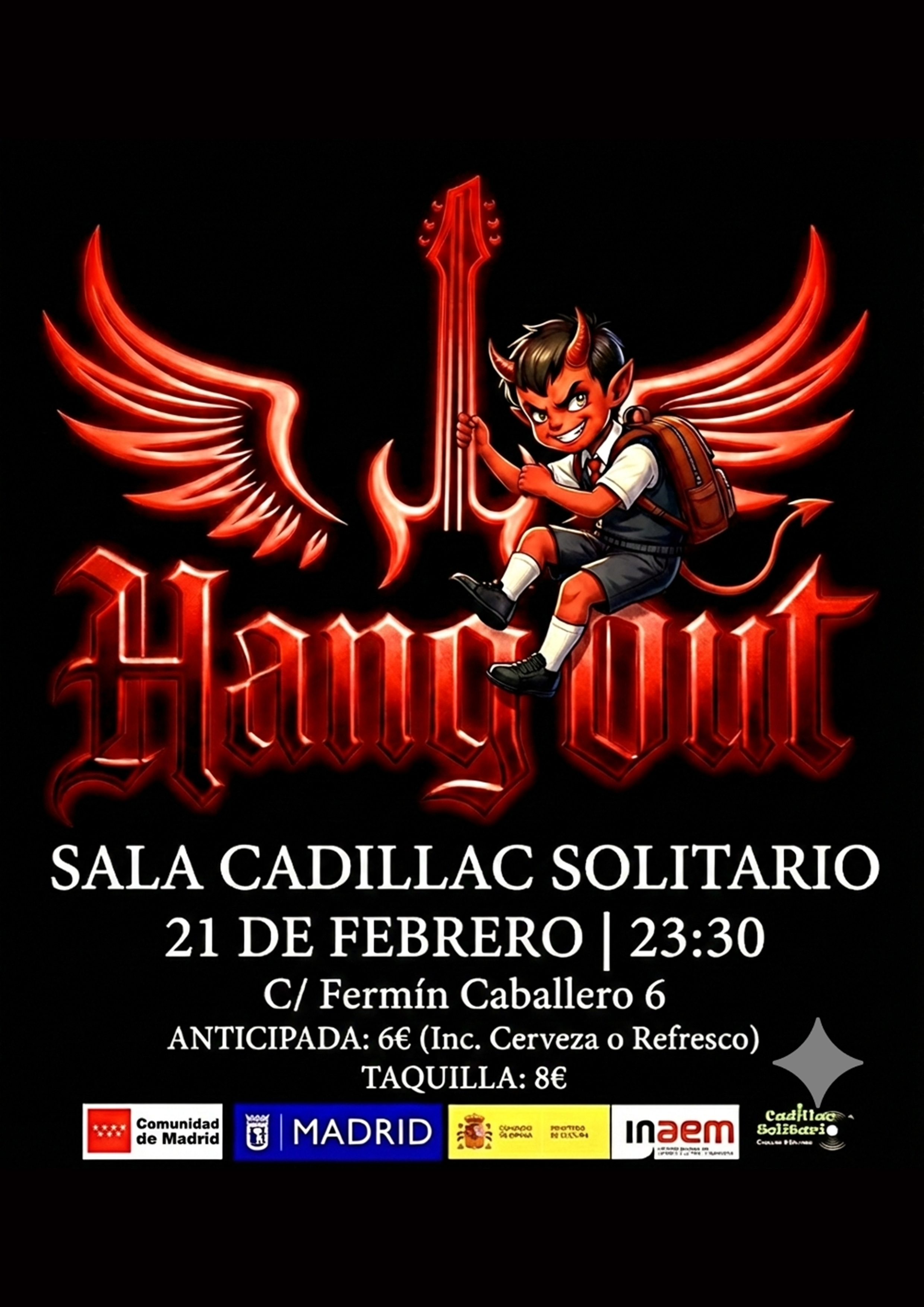 Cadillac Solitario Madrid, Reservado para cumpleaños Madrid, Cumpleaños con concierto Madrid, Celebrar cumpleaños Madrid, Local para cumpleaños Madrid