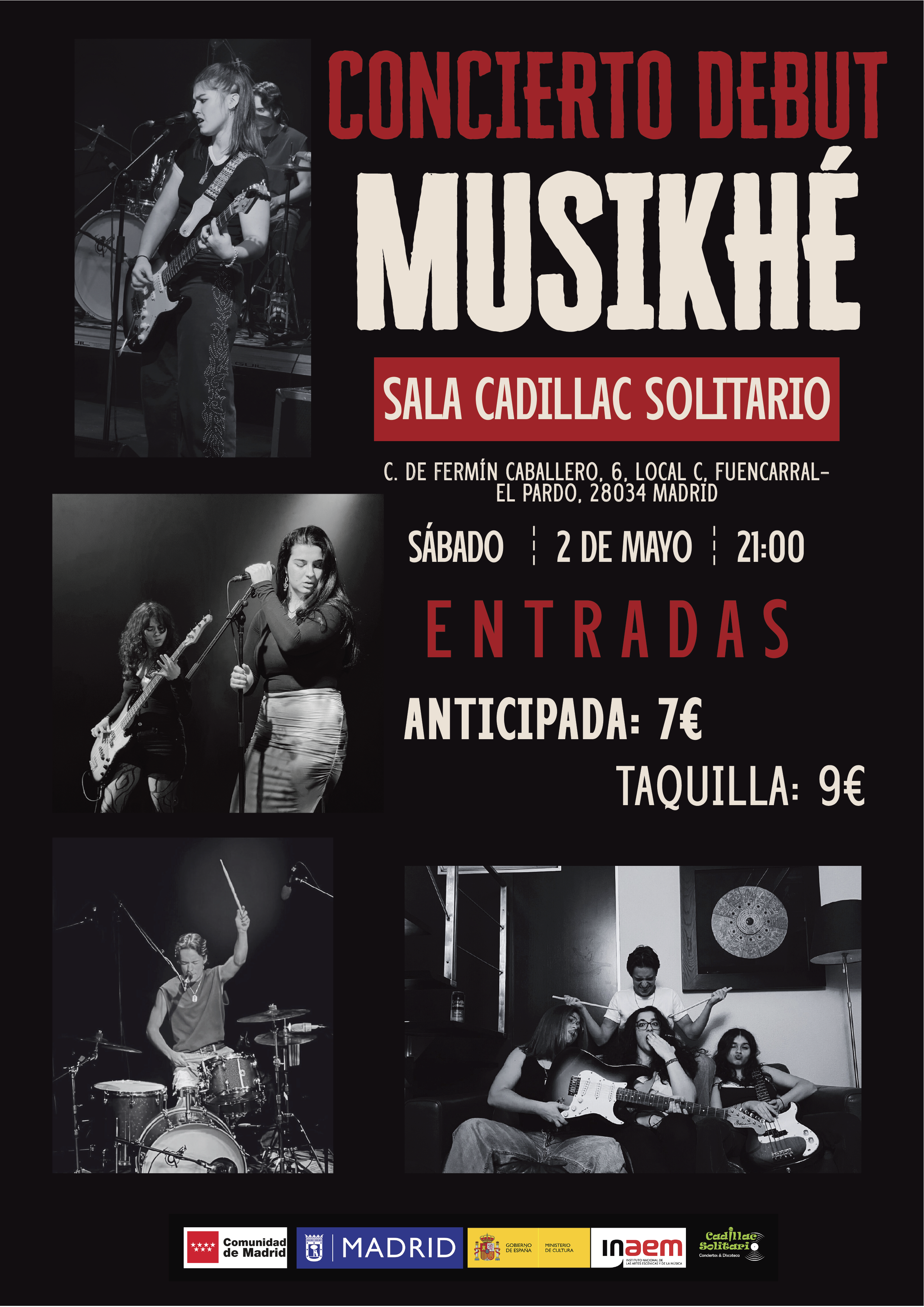 Cadillac Solitario Madrid, Reservado para cumpleaños Madrid, Cumpleaños con concierto Madrid, Celebrar cumpleaños Madrid, Local para cumpleaños Madrid