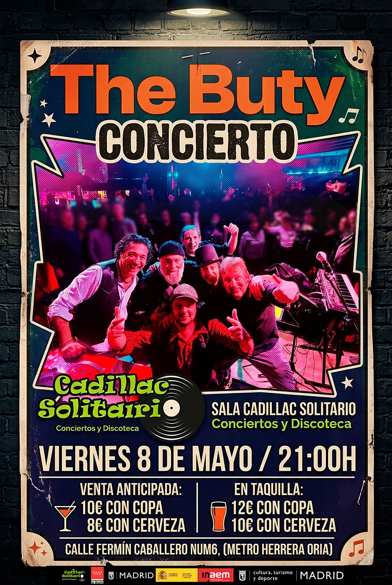 Cadillac Solitario Madrid, Reservado para cumpleaños Madrid, Cumpleaños con concierto Madrid, Celebrar cumpleaños Madrid, Local para cumpleaños Madrid