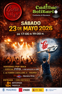 Cadillac Solitario Madrid, Reservado para cumpleaños Madrid, Cumpleaños con concierto Madrid, Celebrar cumpleaños Madrid, Local para cumpleaños Madrid