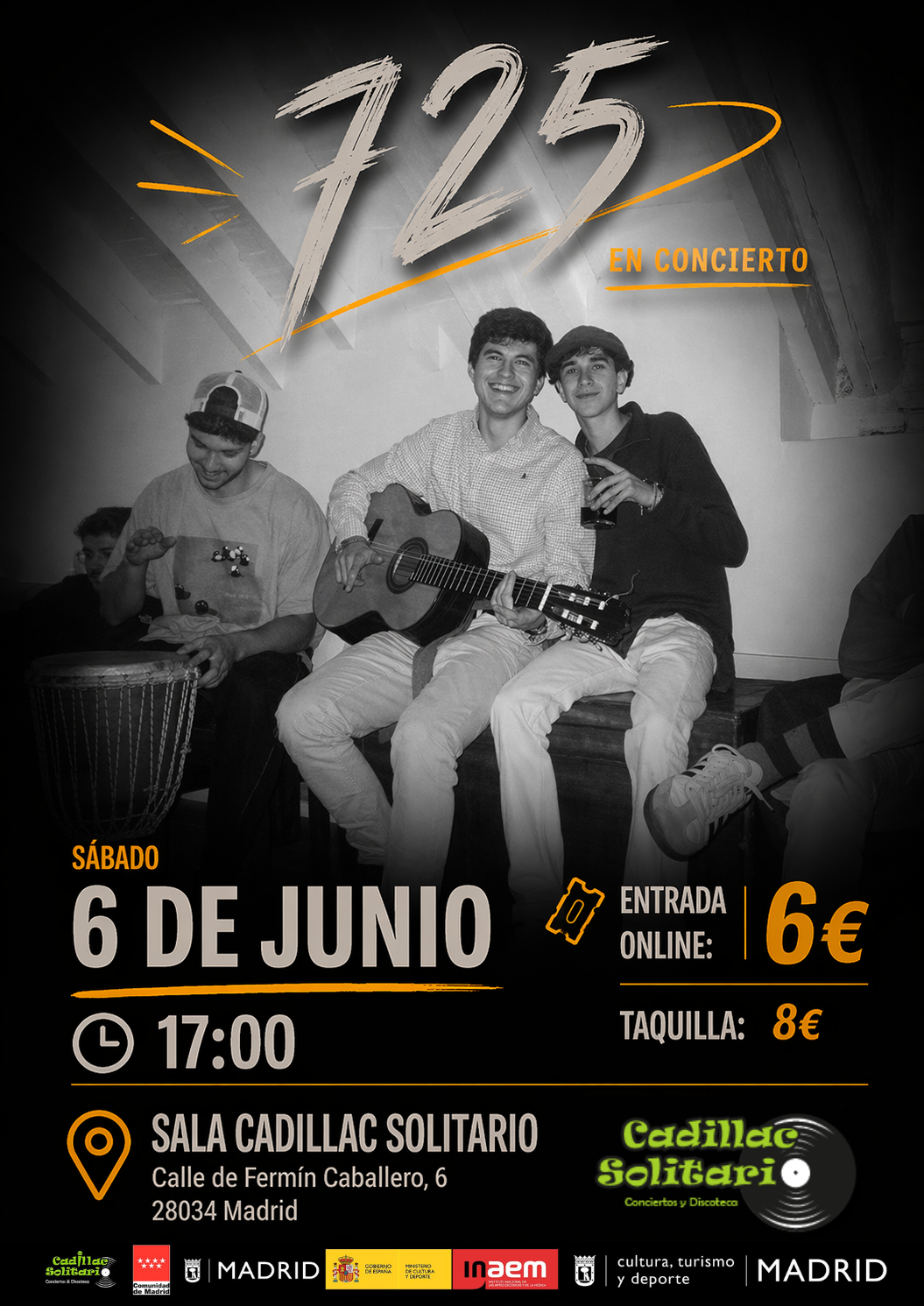 Cadillac Solitario Madrid, Reservado para cumpleaños Madrid, Cumpleaños con concierto Madrid, Celebrar cumpleaños Madrid, Local para cumpleaños Madrid