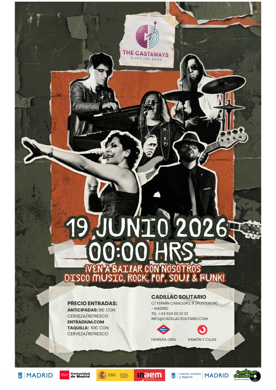 Cadillac Solitario Madrid, Reservado para cumpleaños Madrid, Cumpleaños con concierto Madrid, Celebrar cumpleaños Madrid, Local para cumpleaños Madrid