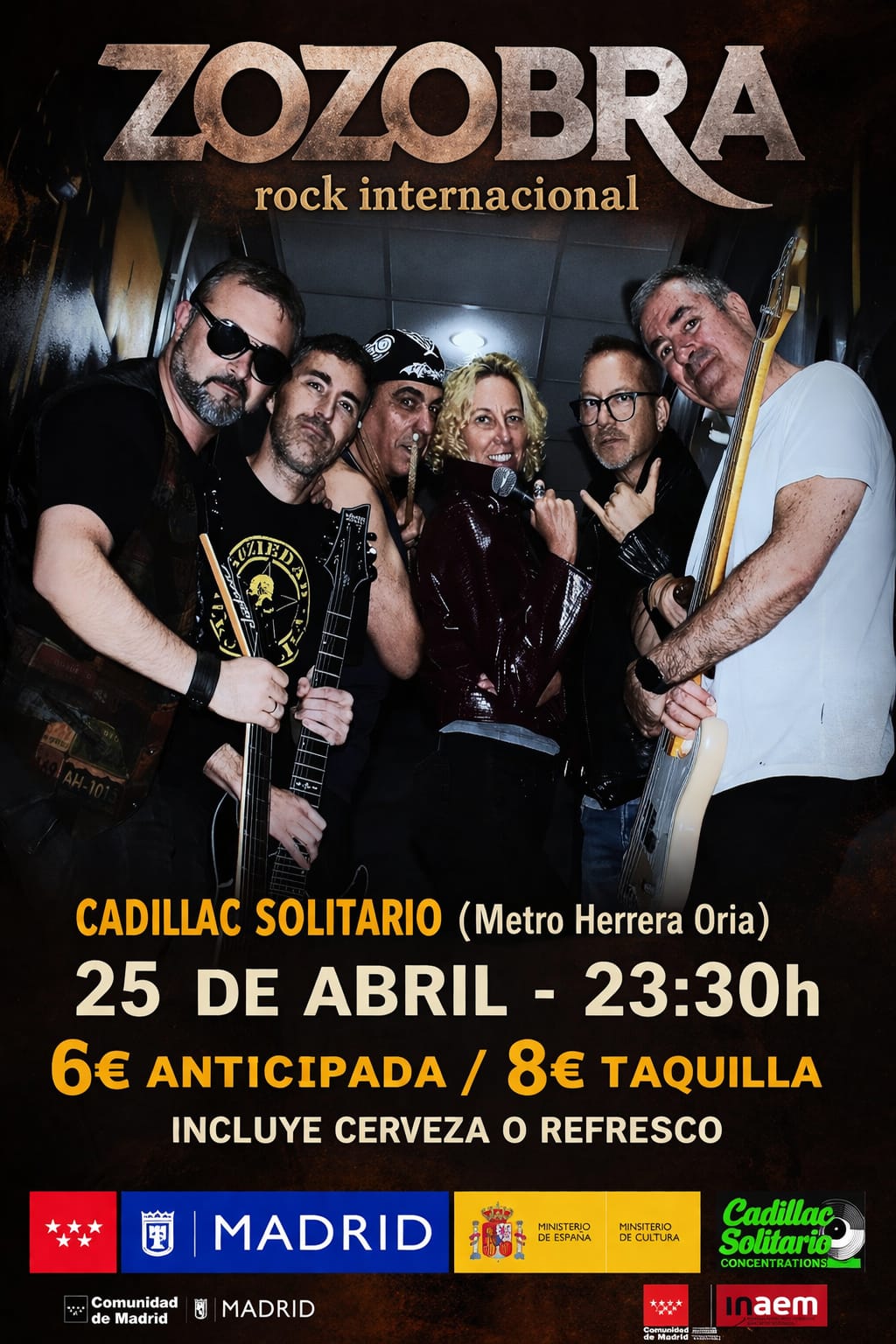 Cadillac Solitario Madrid, Reservado para cumpleaños Madrid, Cumpleaños con concierto Madrid, Celebrar cumpleaños Madrid, Local para cumpleaños Madrid