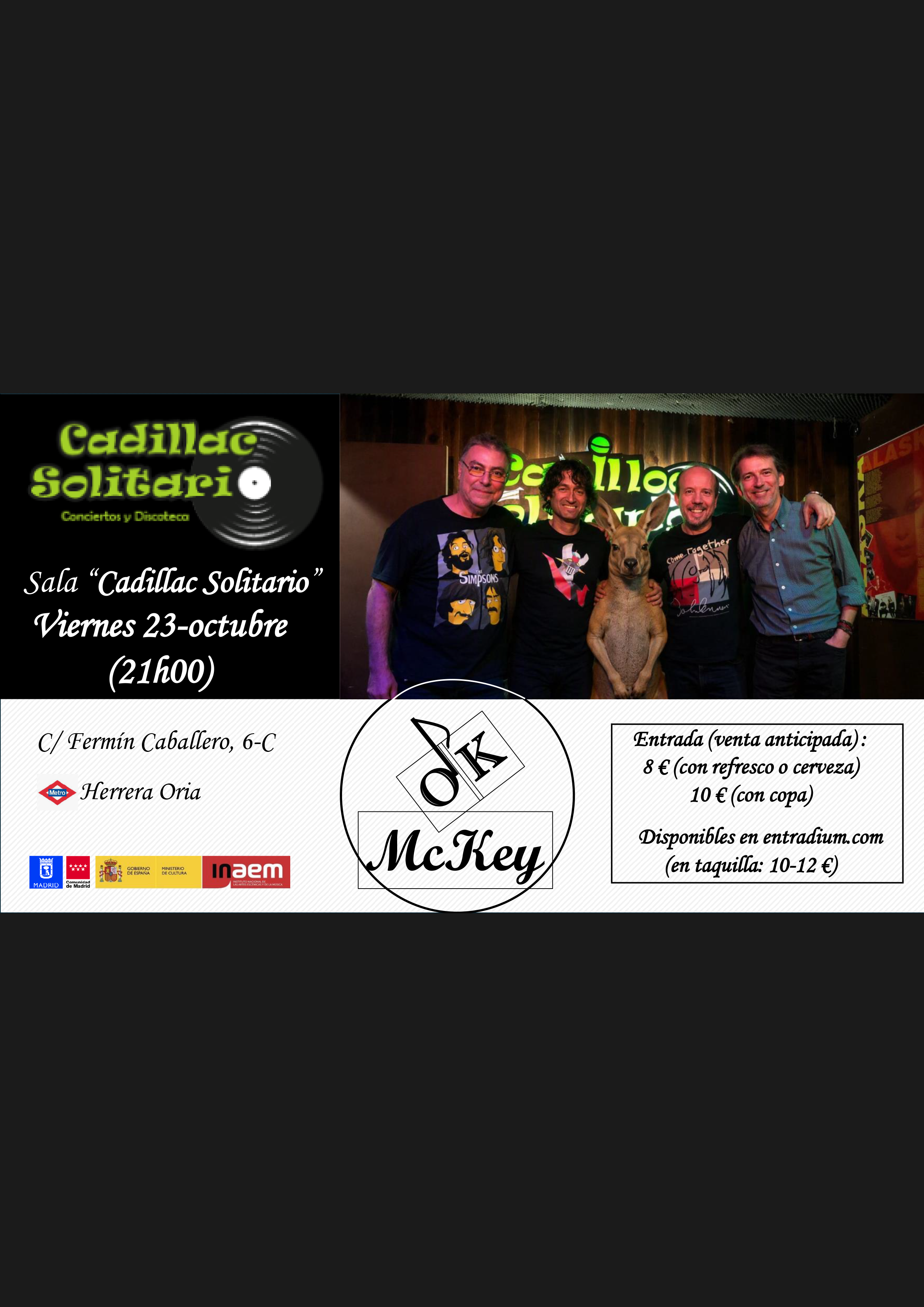 Cadillac Solitario Madrid, Reservado para cumpleaños Madrid, Cumpleaños con concierto Madrid, Celebrar cumpleaños Madrid, Local para cumpleaños Madrid
