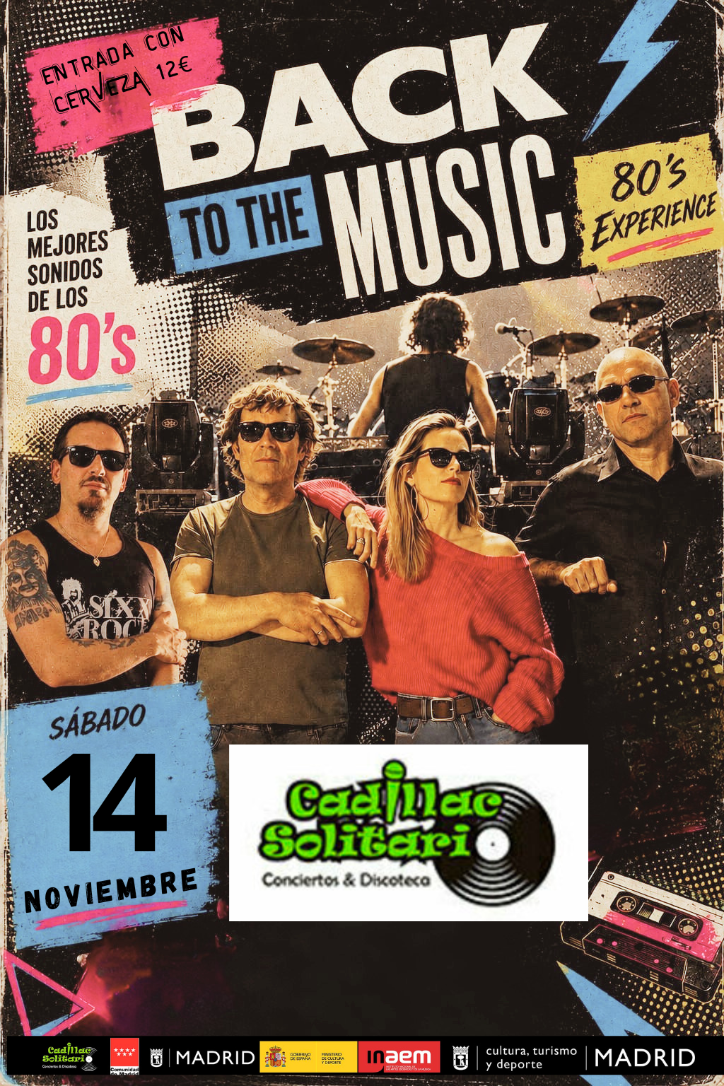 Cadillac Solitario Madrid, Reservado para cumpleaños Madrid, Cumpleaños con concierto Madrid, Celebrar cumpleaños Madrid, Local para cumpleaños Madrid