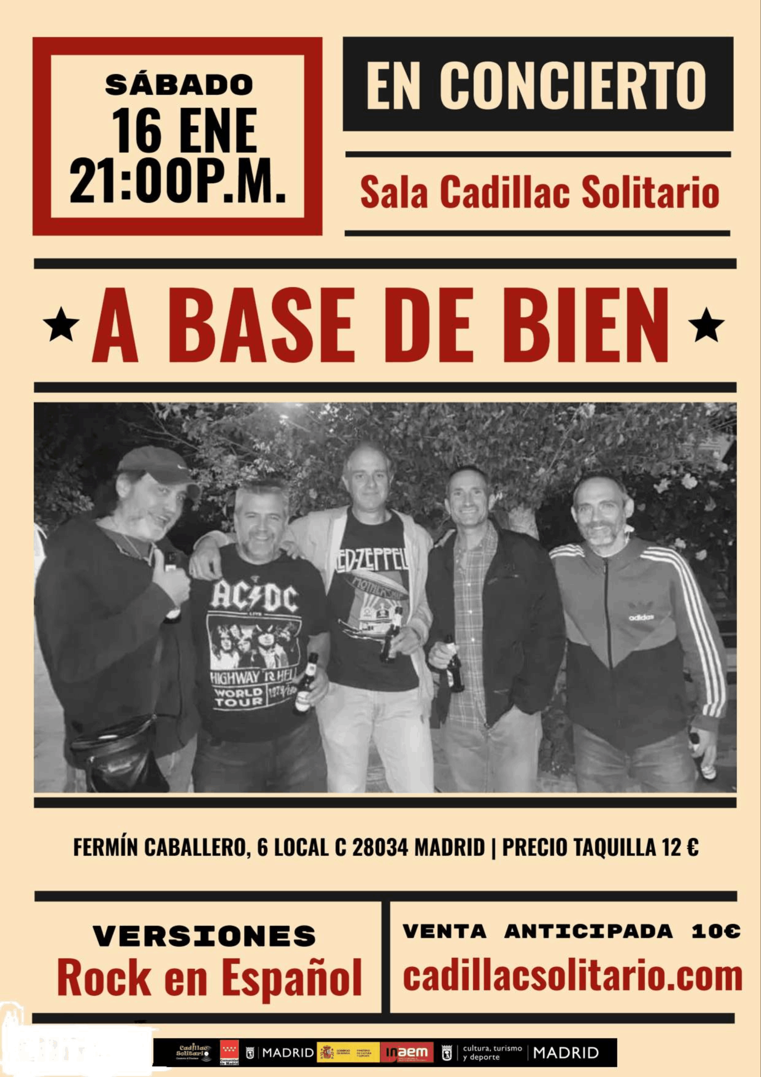 Cadillac Solitario Madrid, Reservado para cumpleaños Madrid, Cumpleaños con concierto Madrid, Celebrar cumpleaños Madrid, Local para cumpleaños Madrid