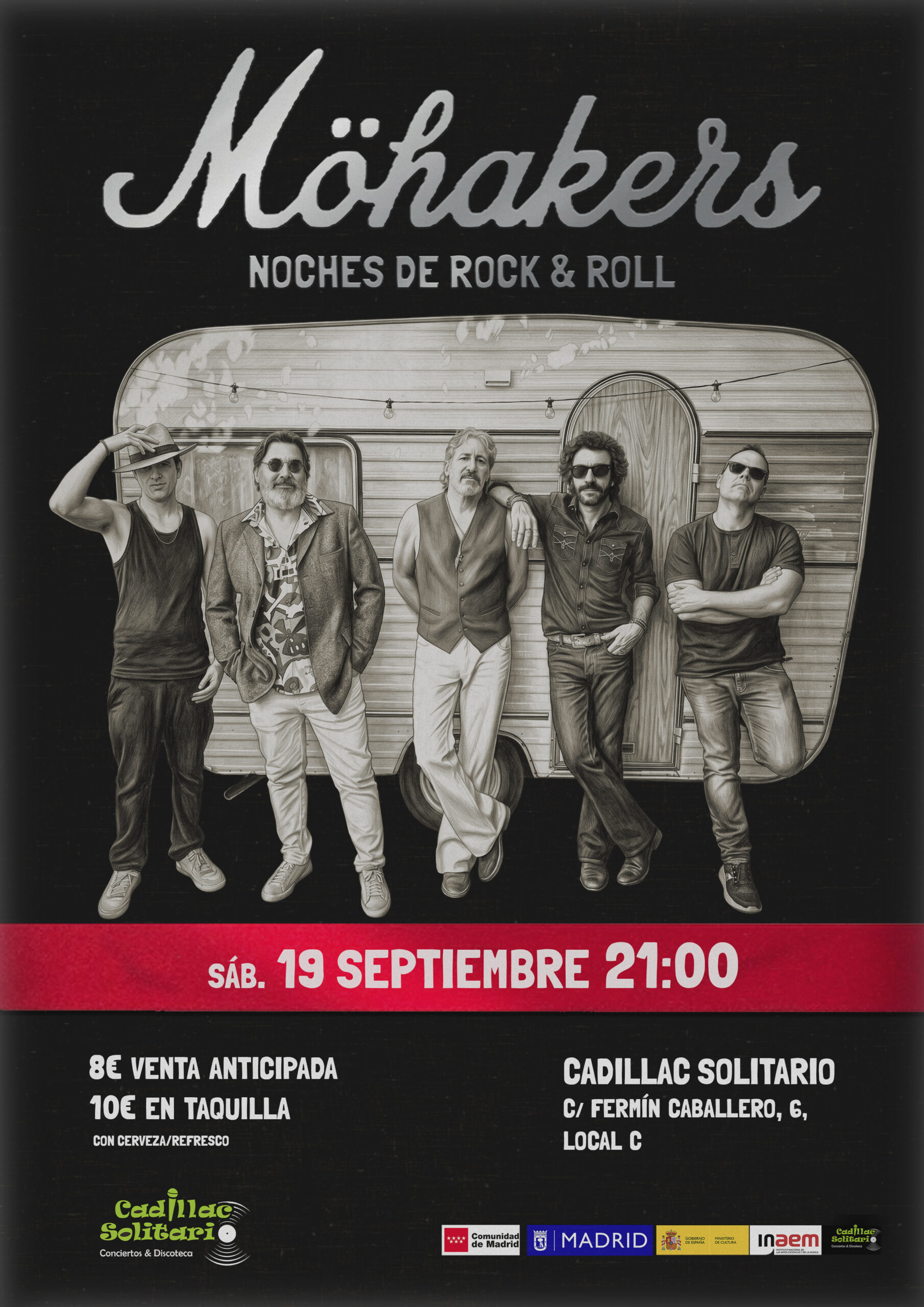 Cadillac Solitario Madrid, Reservado para cumpleaños Madrid, Cumpleaños con concierto Madrid, Celebrar cumpleaños Madrid, Local para cumpleaños Madrid
