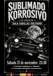 Cadillac Solitario Madrid, Reservado para cumpleaños Madrid, Cumpleaños con concierto Madrid, Celebrar cumpleaños Madrid, Local para cumpleaños Madrid
