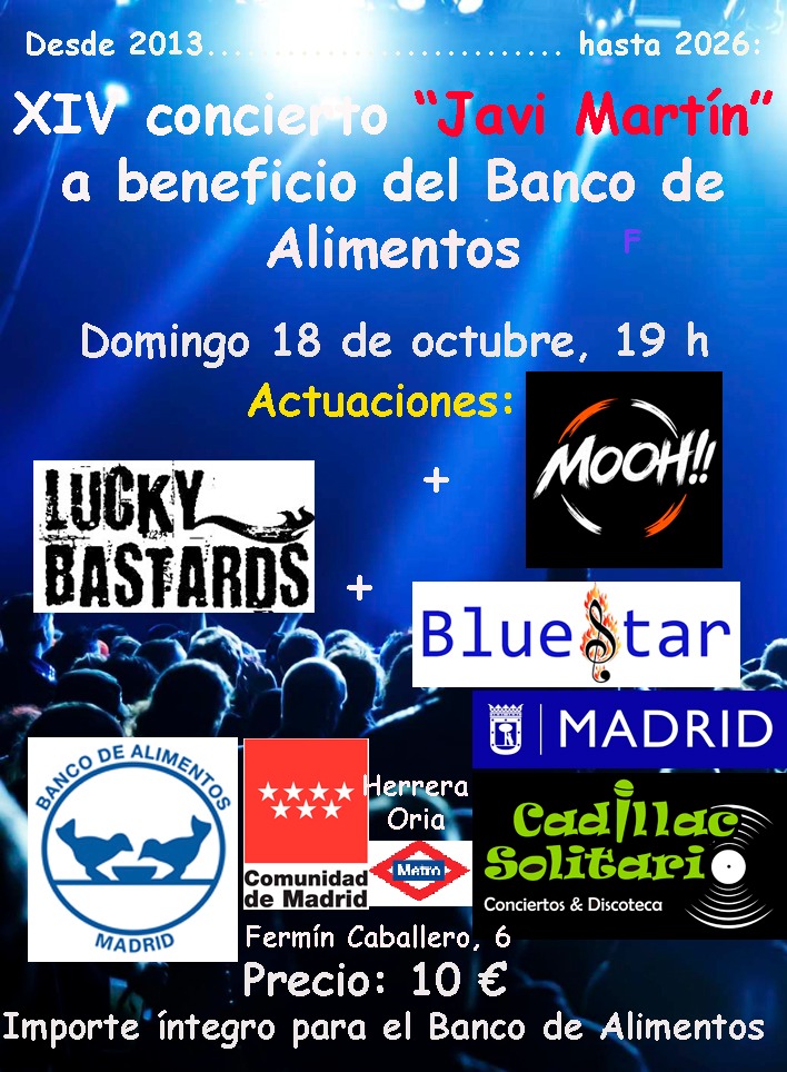 Cadillac Solitario Madrid, Reservado para cumpleaños Madrid, Cumpleaños con concierto Madrid, Celebrar cumpleaños Madrid, Local para cumpleaños Madrid